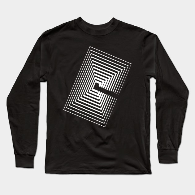 Squares Opart Composition Long Sleeve T-Shirt by lkn